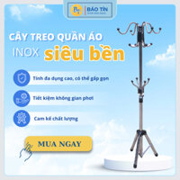 Cây Treo Quần Áo Inox Móc Đôi Cây Treo Đồ Chịu Tải 35KG Thiết Kế Thông Minh Đa Năng Treo Đồ Tiện Lợi