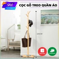 Cây Treo Quần Áo, Mũ, Túi Xách Đứng Nội Thất Bằng Gỗ Kiểu Hàn