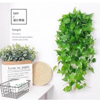 Cây treo tường xanh nhân tạo mới cho trang trí phòng khách, hoa giả treo, cây leo trong nhà, giỏ treo Chlorophytum