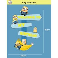 Cây welcome trang trí sinh nhật chủ đề minion