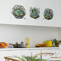 Cây Xanh Mọng Nước Dán Tường Tủ Bếp Tủ Cửa Trang Trí Tường Tranh Bắc Âu Tự Dính Bao Xấu Xí Dán FX01