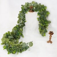 Cây xanh nhân tạo 200 cây mây xuyên biên giới, lá bạch đàn, dây leo treo, hoa nhân tạo, hoa giả mây