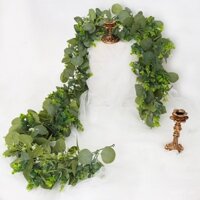 Cây xanh nhân tạo 200 cây mây xuyên biên giới, lá bạch đàn, dây leo treo, hoa nhân tạo, hoa giả mây