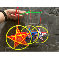 Cb 10 cái lồng đèn trung thu ngôi sao 13cm trang trí hàng VN