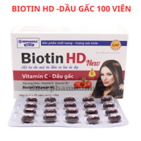 CB 2 BIOTIN HD new dầu gấc hỗ trợ mọc tóc, giảm rụng tóc, giúp đẹp da, tóc bóng mượt, chắc khỏe- 100 Viên (BIOTIN New)