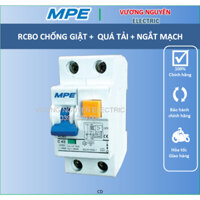 CB chống giật - aptomat chống giật MPE 2P 1 PHA 30mA CB 16A 20A 25A 32A 40A 63A - Vương Nguyên Electric