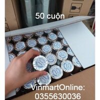 [CB-VMO-08] Combo 50 cuộn giấy in nhiệt K58 bọc bạc Vintech