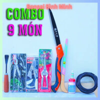 CB10- Bộ dụng cụ bonsai đầy đủ cho người mới chơi 9 món (cưa gấp)