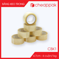 CBK1 - Combo 12 cuộn băng keo trong giá rẻ - 4.7cm x 6 cuộn/kg