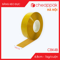 CBK4B - 3 cuộn băng keo đục 1kg, khổ 4.8cm lõi nhựa - Băng dính đóng hàng, băng keo khổ lớn