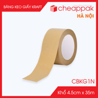 CBKG1N - 4.5cm x 35m - 12 cuộn băng keo giấy Kraft da bò mặt nhám viết được - Băng dính đóng hàng