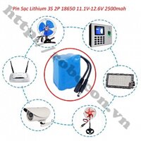 CBM132 Pin Sạc Lithium 3S 2P 18650 11.1V-12.6V 2500mah