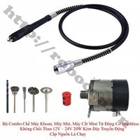CBM150 Bộ Combo Chế Máy Khoan, Máy Mài, Máy Cắt Mini Từ Động Cơ Brushless Không Chổi Than 12V – 24V 20W Kèm Dây Truyền Động