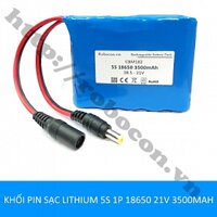 CBM182 KHỐI PIN SẠC LITHIUM 5S 1P 18650 21V 3500MAH