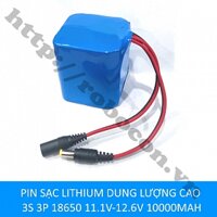 CBM193 PIN SẠC LITHIUM DUNG LƯỢNG CAO 3S 3P 18650 11.1V-12.6V 10000MAH