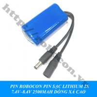 CBM212 PIN ROBOCON PIN SẠC LITHIUM 2S 7.4V–8.4V 2500MAH DÒNG XẢ CAO