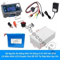 CBM216 Bộ Nguồn Đa Đăng Mini Di Động 0.5V-30V 4A 50W Có Màn Hình LCD Chuyên Test Đồ DIY Tự Ráp Kèm Sạc Pin