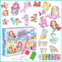 Cby 15 Chiếc Kim Cương Tranh Nghệ Thuật Bộ Dụng Cụ Cho Trẻ Em DIY Nàng Tiên Cá Động Vật Móc Khóa