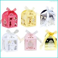 Cby 50 Chiếc Thỏ Phục Sinh Hộp Kẹo Tiệc Cưới Ủng Hộ Hộp Có Ruy Băng Hộp Sô Cô La Cho Bé Cô Dâu Tắm Sinh Nhật