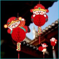 Cby 6 chiếc Đèn lồng giấy treo trang trí cho lễ hội mùa xuân và đám cưới năm mới