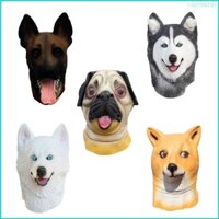 Cby Chó Con Đầu Động Vật Cao Su Full Đầu Thực Tế Lạ Mắt Đầm Cho Halloween Carnival Trang Phục Đảng Hiện Tại