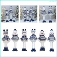 Cby Dài Chân Búp Bê Đứng Sang Trọng Hình Đồ Chơi Màu Xanh Trang Trí Giáng Sinh Để Bàn Cây Trang Trí Cho Tiệc Ngày Lễ Trang Trí