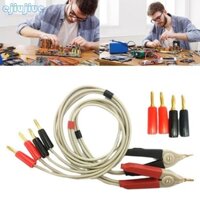 Cc 4 Dây LCR Meter Kiểm tra Đầu dò chì Kẹp dây Kẹp cáp Dây chống đầu cuối với 4 đầu nối chuối Đầu nối điện trở thấp