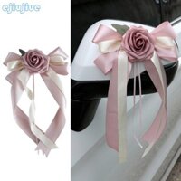 Cc 8 Chiếc Kính Xe Cưới Trang Trí Hoa Nhân Tạo Nơ Cho Xe Cô Dâu