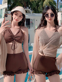 (CC-cool)
Áo tắm đi biển đẹp, Bikini sexy 3 mảnh có quây siêu hot - Đồ bơi nữ quần cạp cao che bụn