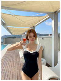 (CC-cool)
 Bikini liền thân 1 mảnh che bụng đồ bơi đi biển bigsize kín đáo sexy Hàn Quốc cạp cao nâ
