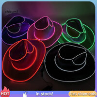 Cc Cool Cowboy Hat Hip-Hop Mũ Cao Bồi Led Phát Sáng Mũ Cao Bồi Cho Tiệc Bachelorette Nhiều Màu Sắc Disco Light Bar Cap Phong Cách Hip Hop Mũ Phương Tây Unisex Nhấp Nháy Mũ Bò Cô Gái Neon