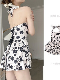 (CC-cool)
 Đồ bơi 1 mảnh liền thân bikini đi biển váy xoè kín đáo che bụng B35