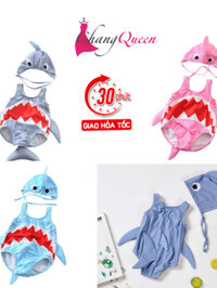 (CC-cool)
 Đồ bơi cho bé trai/bé gái siêu cute HÌNH CÁ MẬP XÁM CÓ ĐUÔI cực dễ thương Kèm MŨ/NÓN rời