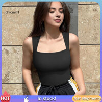 Cc Nữ Mùa Hè Playsuit Nữ Body Áo Liền Quần Cổ Vuông Gợi Cảm Không Tay Body Cho Nữ Slim Fit Bụng Điều Khiển Backless Playsuit Thoáng Khí Mùa Hè Jumpsuit