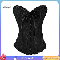 Cc Overbust Bustier cho khóa dự tiệc Bowknot Corset Bustier Buckles