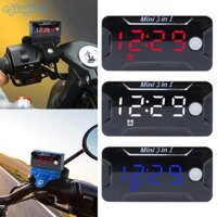 Cc Xe Máy Kỹ Thuật Số Cho Đồng Hồ Thời Gian + + Vôn Kế Điện Áp 3 Trong 1 Máy Kiểm Tra Chống Thấm Nước Moniter Gauge