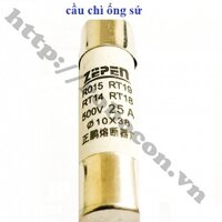 CC36 CẦU CHÌ ỐNG SỨ 25A - 500V 10X38MM