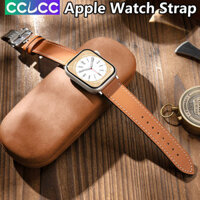 Cclcc Classic Retro Mềm Da Thật Chính Hãng Dây Đeo Cho iWatch 49MM 45MM 41MM 44MM 40MM 38MM 42MM, Dây Đeo Cổ Tay Khóa Nơ Đồng Hồ Thông Minh Cho Apple Watch Ultra SE 2 Series 9 / 8 / 7 / 6 / 5 / 4 / 3 / 2 / 1