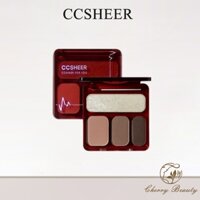CCSHEER Eyeshadow Bốn màu Eyeshadow Disk Shiny Retouch