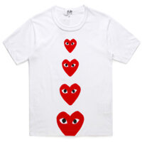 Cdg PIAY Nam Nữ Cotton Nguyên Chất Áo Thun Nữ Tay Ngắn 0524