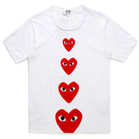 Cdg PIAY Nam Nữ Cotton Nguyên Chất Áo Thun Nữ Tay Ngắn 0524