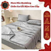 (CDH220) Set Chiếu Bọc Chun Băng Lạnh Kèm Chăn Phiên Bản VIP Với Tone Màu Đơn Sắc Hiện Đại - MemMinbedding Luxury