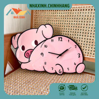 [CE] Đồng hồ thời trang xinh đẹp heo con tô điểm đồng hồ treo tường mầm non phòng tiếp đón khách phòng trẻ con kim trôi