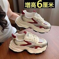 Ce Thương Hiệu Giày Daddy Nữ 2025 Mới Mùa Thu Thoáng Khí Đôi Lưới Duy Nhất Giày Dày Đế Nhẹ Chạy