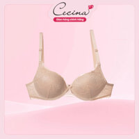 CECINA - Áo lót nâng ngực thiết kế vải ren cúp 3/4, đệm mỏng, dây áo điều chỉnh linh hoạt - CBR012