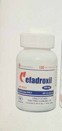CEFADROXIL 500mg_MEBIPHAR_Ccefadroxil 500mg_Lọ/100V/16_điều trị nhiễm khuẩn thể nhẹ và trung bình do các vi khuẩn nhạy cảm