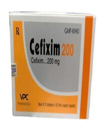 Cefixim 200mg hộp 2 vỉ x 10 viên nén Cửu Long