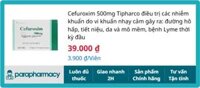 Cefuroxim 500mg Tipharco 2 vỉ x 5 viên – Điều trị các nhiễm khuẩn