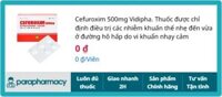 Cefuroxim 500mg Vidipha 2 vỉ x 5 viên – Điều trị nhiễm khuẩn