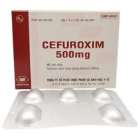 CEFUROXIM 500mg_MEBIPHAR_Cefuroxim 500mg_Hộp/10V/16_Điều trị các nhiễm khuẩn thể nhẹ đến vừa